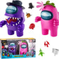 P.M.I. Among Us Crewmate Figures With Stampers (2) - 6.7-Inch Red & Yellow Toy Figures, 10 Hidden Accessories, Party Favors & Playable Collectibles