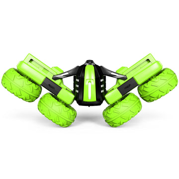 Threeking RC Stunt Cars Remote Control Car with Lights Double-Sided Driving 360-degree Flips Rotating Car Toy Gifts Presents for