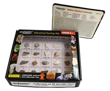 Rocksmins Mo20Wm Collection Of 20 Metallic Ores Set Of 20 Specimen For Education School Education Samples Activity Geology Earth