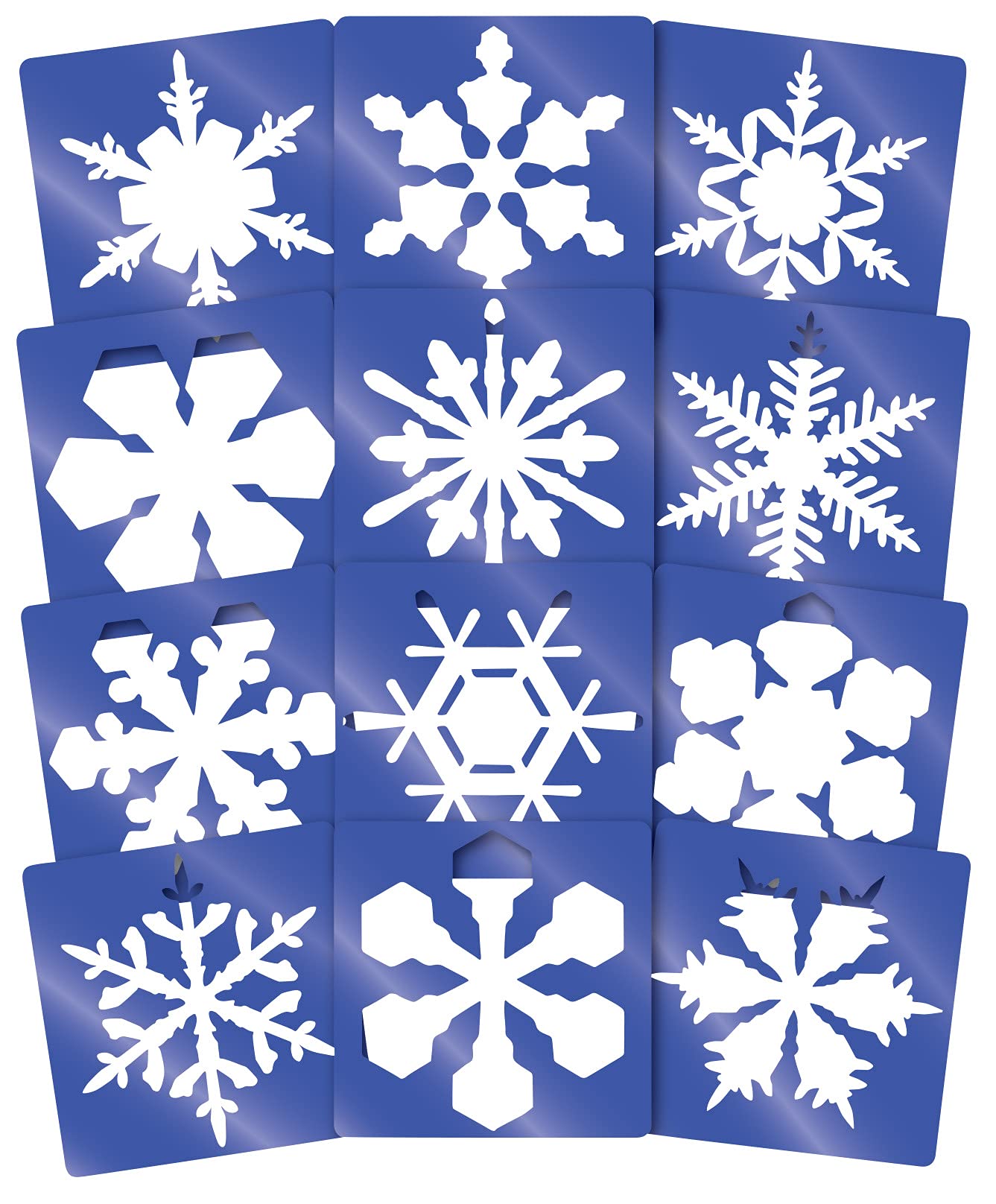 Roylco 1434845 Super Snowflake Stencil, 8 Size
