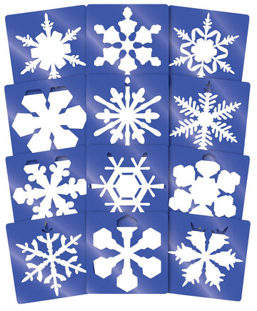 Roylco 1434845 Super Snowflake Stencil, 8 Size
