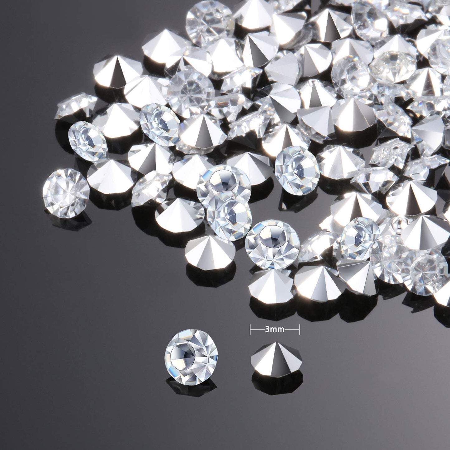 Bememo 10000 Clear Wedding Diamonds Table Scatter Confetti Crystals Diamonds Acrylic Gems for Table Centerpiece Masquerade Weddi