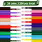 Veroave 1200pcs Pipe Cleaners, 60 Colors Thick Pipe Cleaners Craft, Multi-Color Chenille Stems, Long Pipe Cleaners for Crafts fo