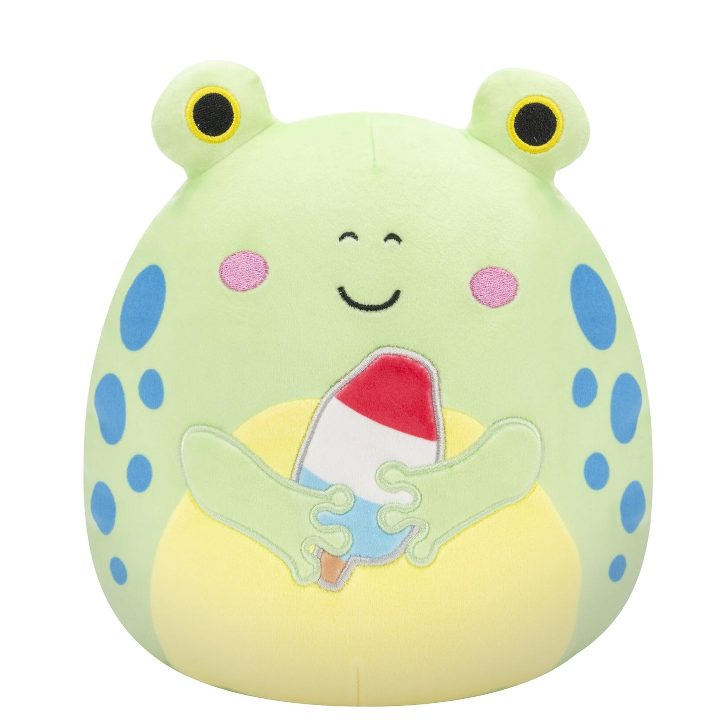 Squishmallows Original 8-Inch Limell Frog Plush - Blue Spots, Polyester, Model SQCR06147