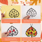 Renbuzhu 40PCS Fall Crafts Bulk: Leaves Paper Suncatchers DIY Kit for Autumn Thanksgiving Activities Decorations, Window Stained