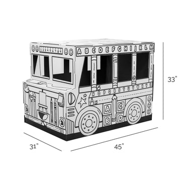 Bankers Box At Play School Bus Cardboard Playhouse And Craft Activity For Kids