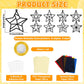 QOUBAI 32 Sets Christmas Stars Suncatchers Craft Back to School DIY Stained Glass Window Patriotic 4th of July Paper Craft Home
