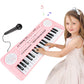 M Sanmersen Keyboard Piano For Kids 37 Keys Music Piano With Microphone Portable Musical Toy Electronic Piano Birthday Gifts For Girls Ages 3 4 5 6