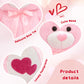 Tezituor Giant Teddy Bear Stuffed Animal 4Ft - Big Pink Teddy Bear With Love Red Heart - Large Stuffed Bear Plush Toys For Kid Christmas Birthday - Valentines Bear Gift For Girlfriend
