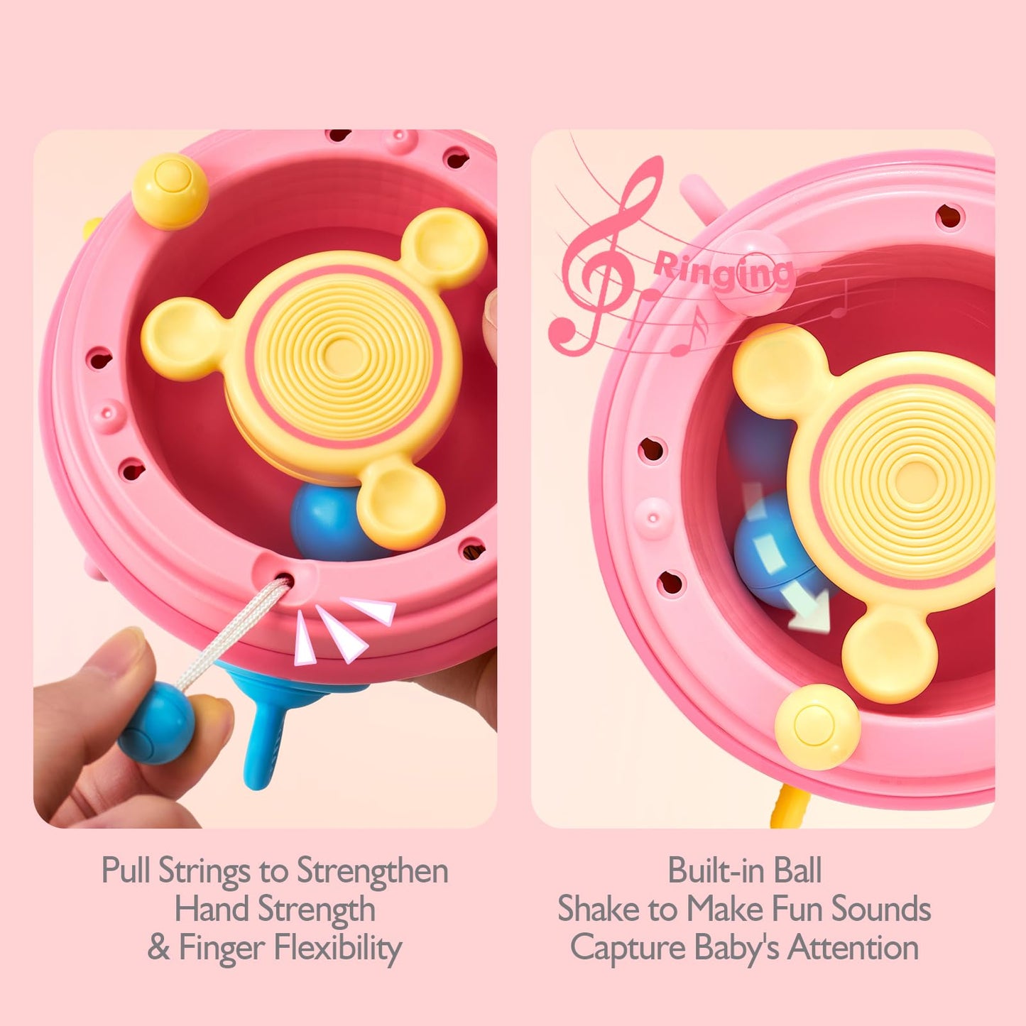 Hahaland 1 Year Old Girl Gifts - Montessori Toys Baby Toys 12-18 Months For Sensory Toys Pop Fidget Spinning Toy For 1-3-Year-Old Gift Infant Toy For 12-18 Month Birthday Gifts Easter Basket Stuffers