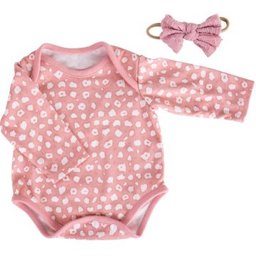 Aori Reborn Baby Dolls Clothes 20 inch Floral Printed Outfit Set for 17-20 Inch Reborn Doll Newborn Girl