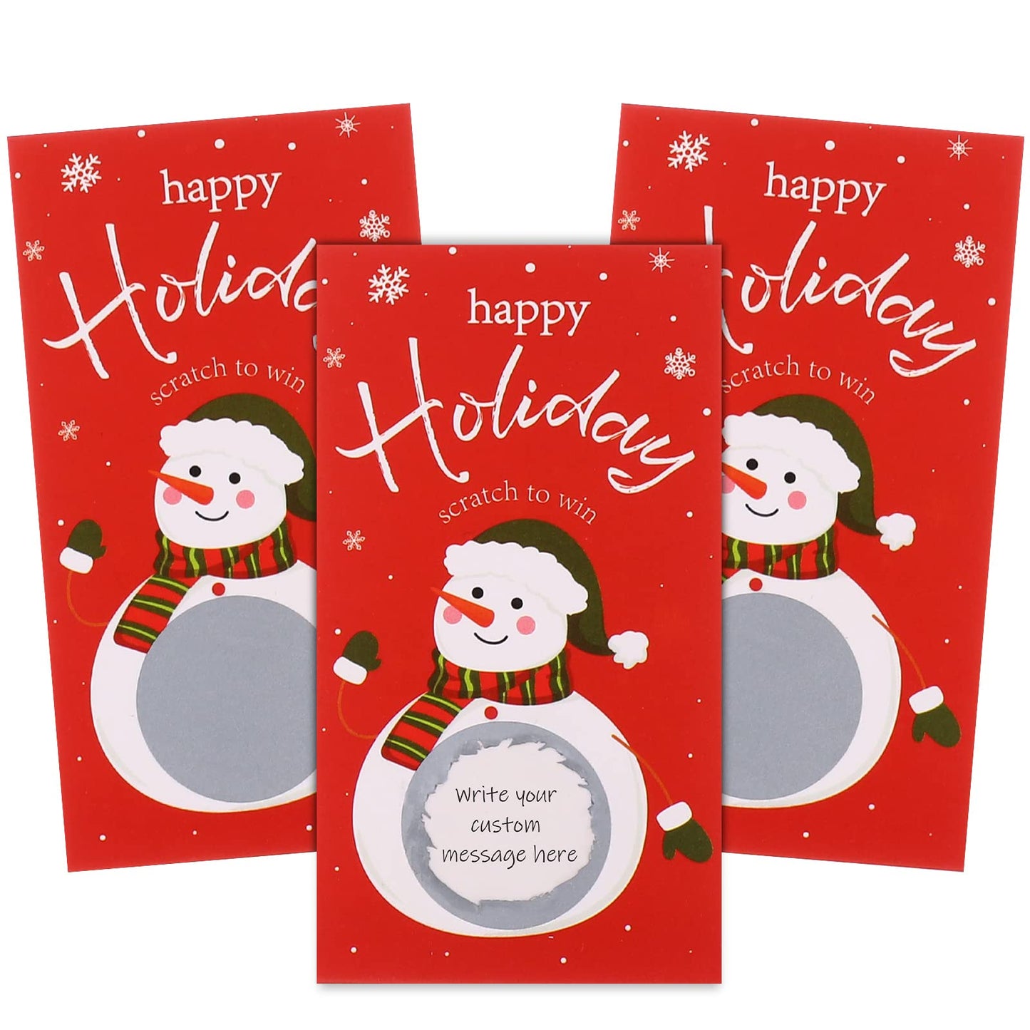 Outus 50 Pieces Christmas Scratch Off Cards Stickers Christmas Hawaii Party Games Vouchers Festive Raffle Tickets Holiday Busine