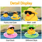 Wonuu Car Rubber Duck, Yellow Duck Decoration Dashboard With Sun Hat Swim Ring Necklace Sunglasses For Car Dashboard Decorations (Blue Sun Hat-Blue Dolphin)