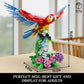 Vziimo Parrot Floral Building Set, Moc Flower And Parrot Collectible Table Art Kit, Creator 2 In 1 Animals Bird Ideas Gifts Toys For Adults And Kids Age 12+ (1176 Pcs)