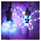Purfeel Girls Led Light Up Angel Wings Kids Butterfly Wings Costume 4Pcs Sets Blue