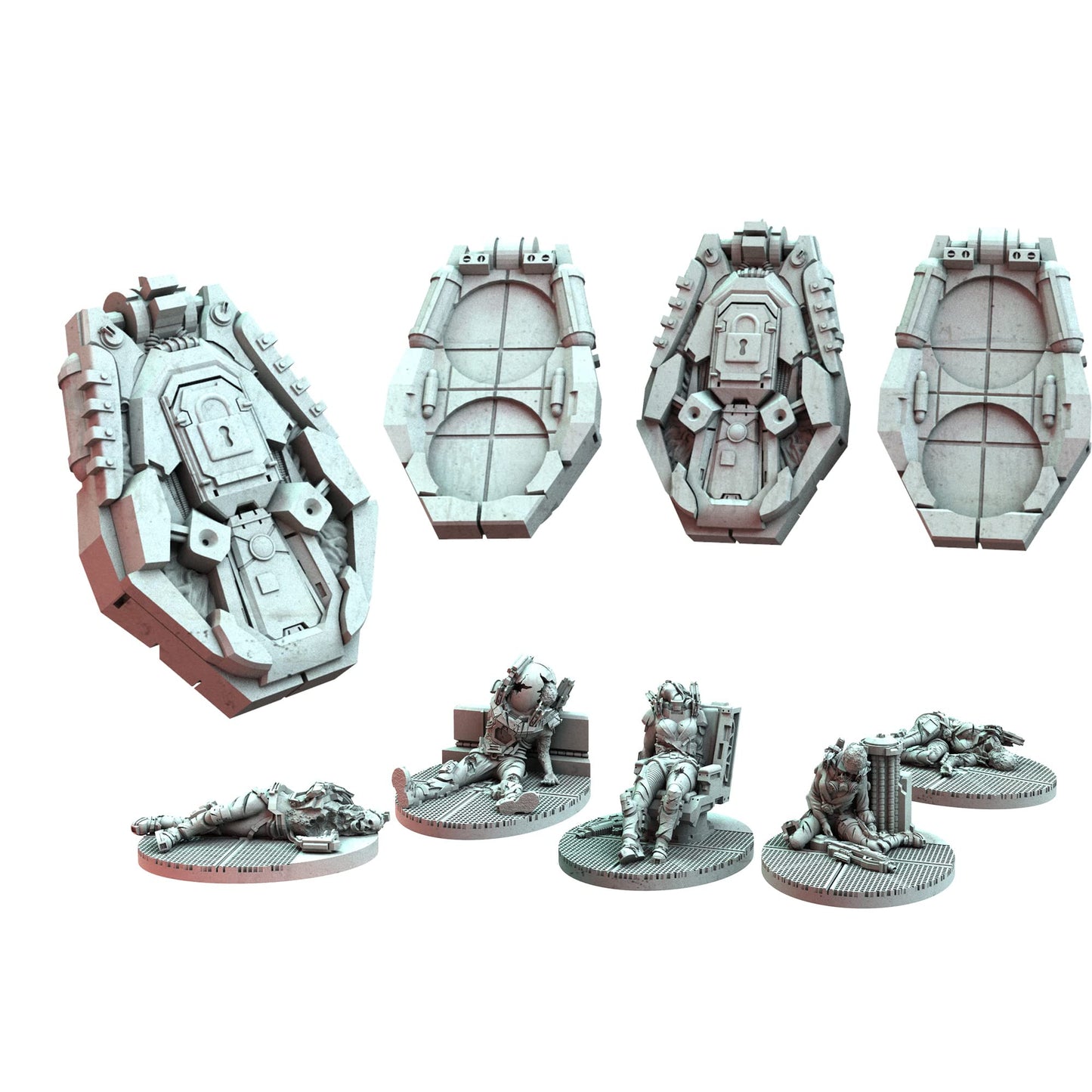 Rebel Studio Nemesis Board Game Terrain Expansion - 29 Miniatures, Sci-Fi Horror, Plastic, Ages 14+, 1-5 Players, Model NEM02