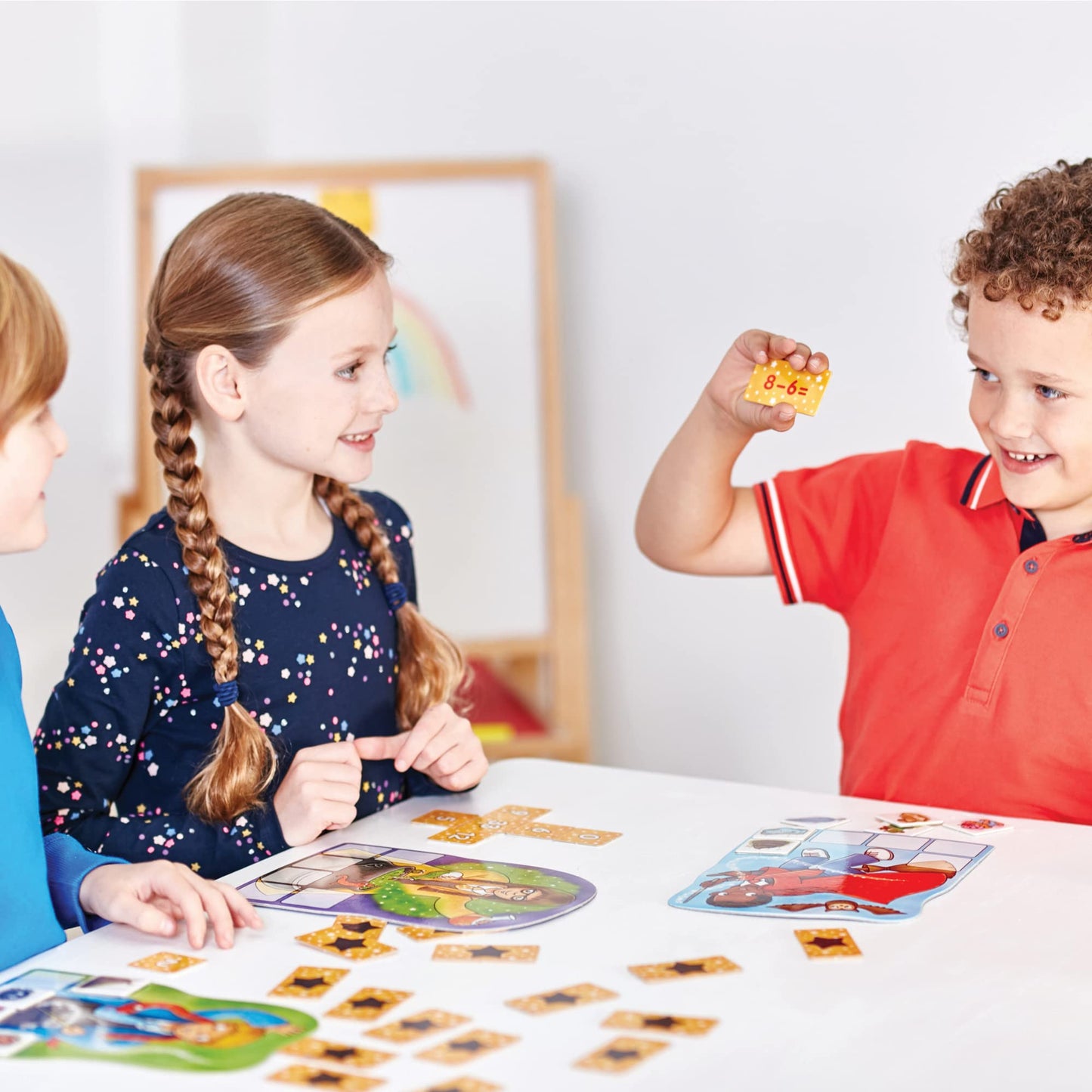 ORCHARD TOYS Magic Maths Game for Ages 5-7, 2-4 Players, Medium Size, Multicolor, Model 91033, Card Material