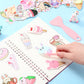 4 Pieces Sticker Collecting Book Album Reusable Sticker Book With A Plastic Spatula And Tweezer A5 Size 8.3'' X 5.8'' Christmas