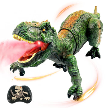 Talgic Remote Control Dinosaur For Boys 4-7, Robot Dinosaur Toys For Kids 5-7, Rc Dinosaur With Realistic Legs & Spray Stream,Remote Dinosaur Toys For Kids3 4 5 6 7 Year Old Boy Birthday Gift (Green)