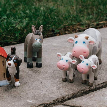 Haba Little Friends Donkey - 3.75' Farm Animal Toy Figure