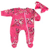 Aori Lifelike Reborn Baby Dolls Clothes 20 Inch Pink Floral Jumpsuits Set For 17-20 Inch Newborn Girl Doll