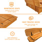 RUNSHED Large Wooden Kids Sandbox with Lid - Outdoor Sand Box for Kids with Cover Sand Protection, Foldable Bench Seats and Bott