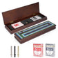 Wooden Cribbage Board Game Set  enhanced Wooden Board with Magnetic Lock and Metal Pegs  Strategy Card Game Cribbage - Travel Portable Cribbage Game Sets for Family