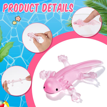 Lewtemi 30 Pcs Valentines Axolotl Pink Adorable Axolotl Gifts Amphibiously Axolotl Birthday Party Decorations Tiny Animal Figurine For Valentine'S Day Exchange Gift Prizes Cake Topper Party Favors