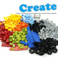 Classic Bricks Wheels And Axles Sets, Over 400Pcs Car Parts And Pieces Tires, Educational Building Kits Toys