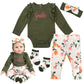Reborn Baby Doll Clothes for 20-22 inch Reborn Dolls 4-Pieces Set Flower Green Outfits Newborn Dolls Clothes and Accessories