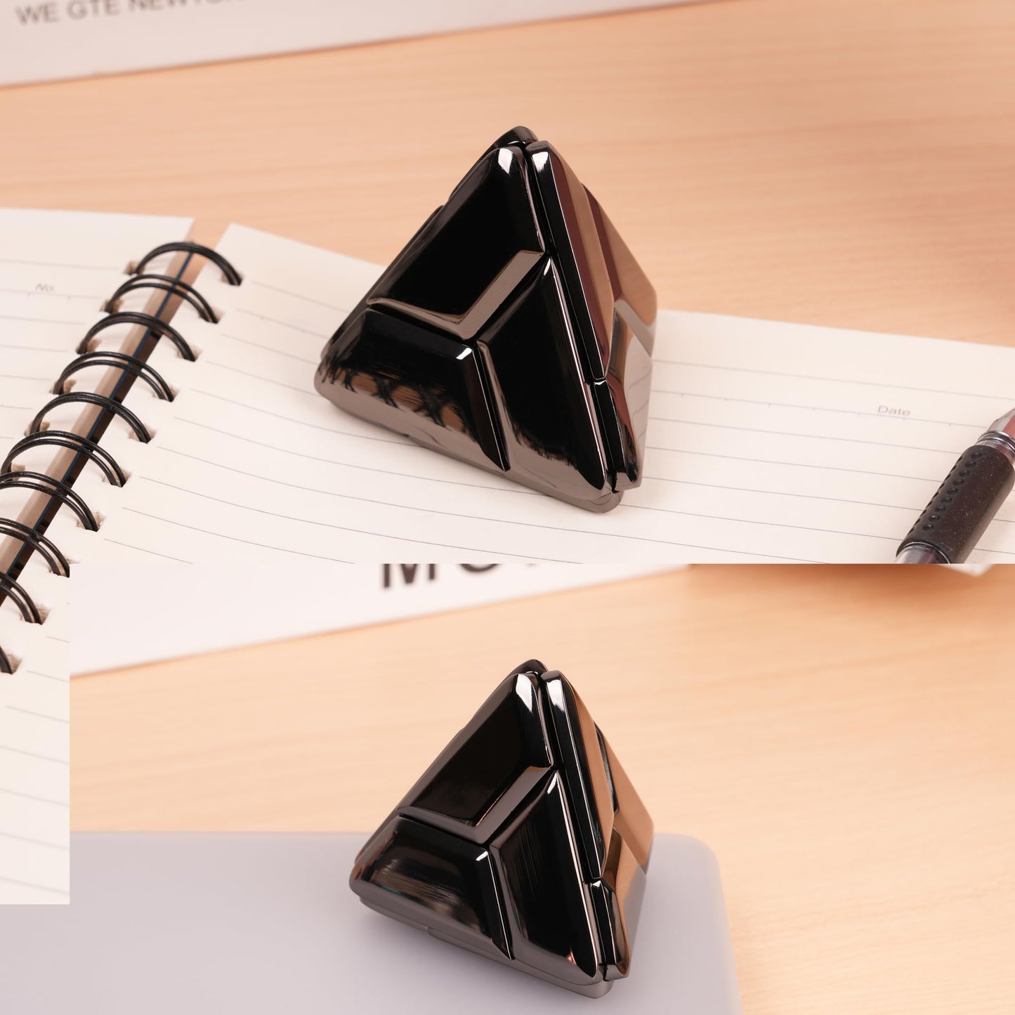 Metal Puzzles 3D-Brain-Teaser Toys: Cool Gadgets Stuff Box Puzzles Toy for Kid Children Teen mature-themed  ADHD Tools Stress Relief Gift for Office Home School Christmas Triangular Cube