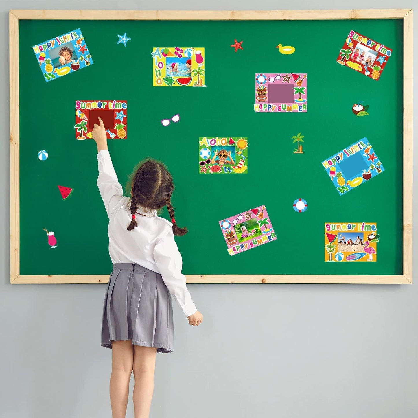 Chiazllta 30 Pack Summer Crafts Kit For Kids End Of School Year Picture Frames Beach Diy Art Crafts Classroom Summer Activities