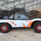 SummitLink Compatible Custom Body Muddy Orange Over White/Black Replacement for 1/10 Scale RC Car or Truck (Truck not included)