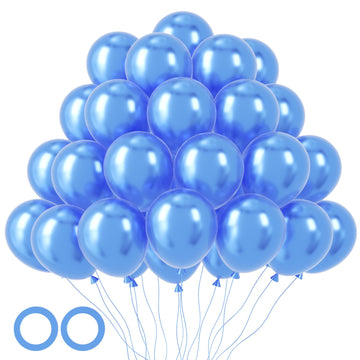 Voircoloria 105Pcs Metallic Blue Balloons 12Inch Party Latex Balloons For Boys Girls Birthday Baby Shower Gender Reveal Wedding