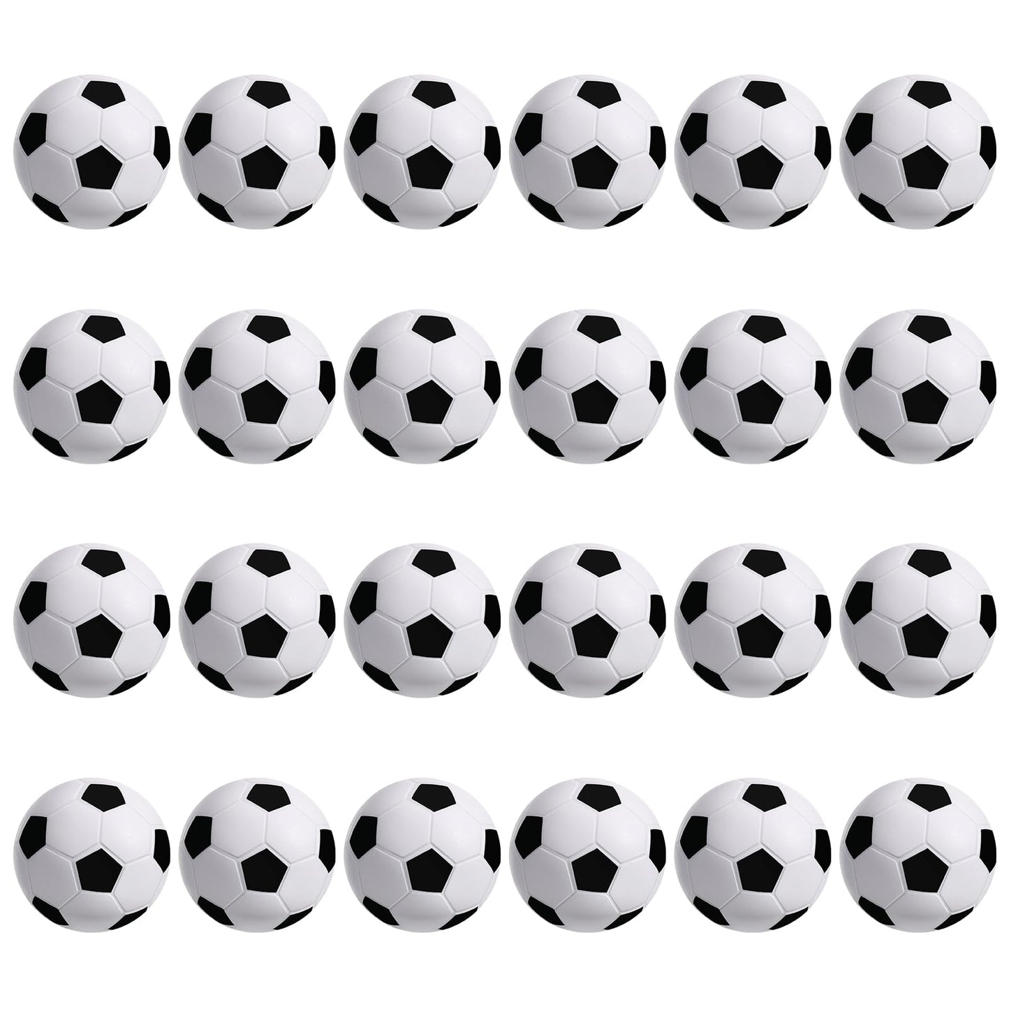 Wellvo 24Pcs Mini Foam Soccer Stress Balls Soccer Party Favors For Kids Sports Party Favors Goodie Bag Stuffers Soccer Gifts (1.6 Inch )