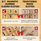 Bromocube Qy Magnetic Klotski Puzzle Sliding Block Game Jigsaw Puzzles Cube Fun Digital Puzzles Toys For Kids (4X4 Klotski 15-Di