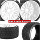 BRCatWPark RC Wheels and Tires for 1/7 Felony 6S BLX,RC Highway Wheel Rubber Tires,4PCS RC Drift Car Highway Tires Road Soft Tir