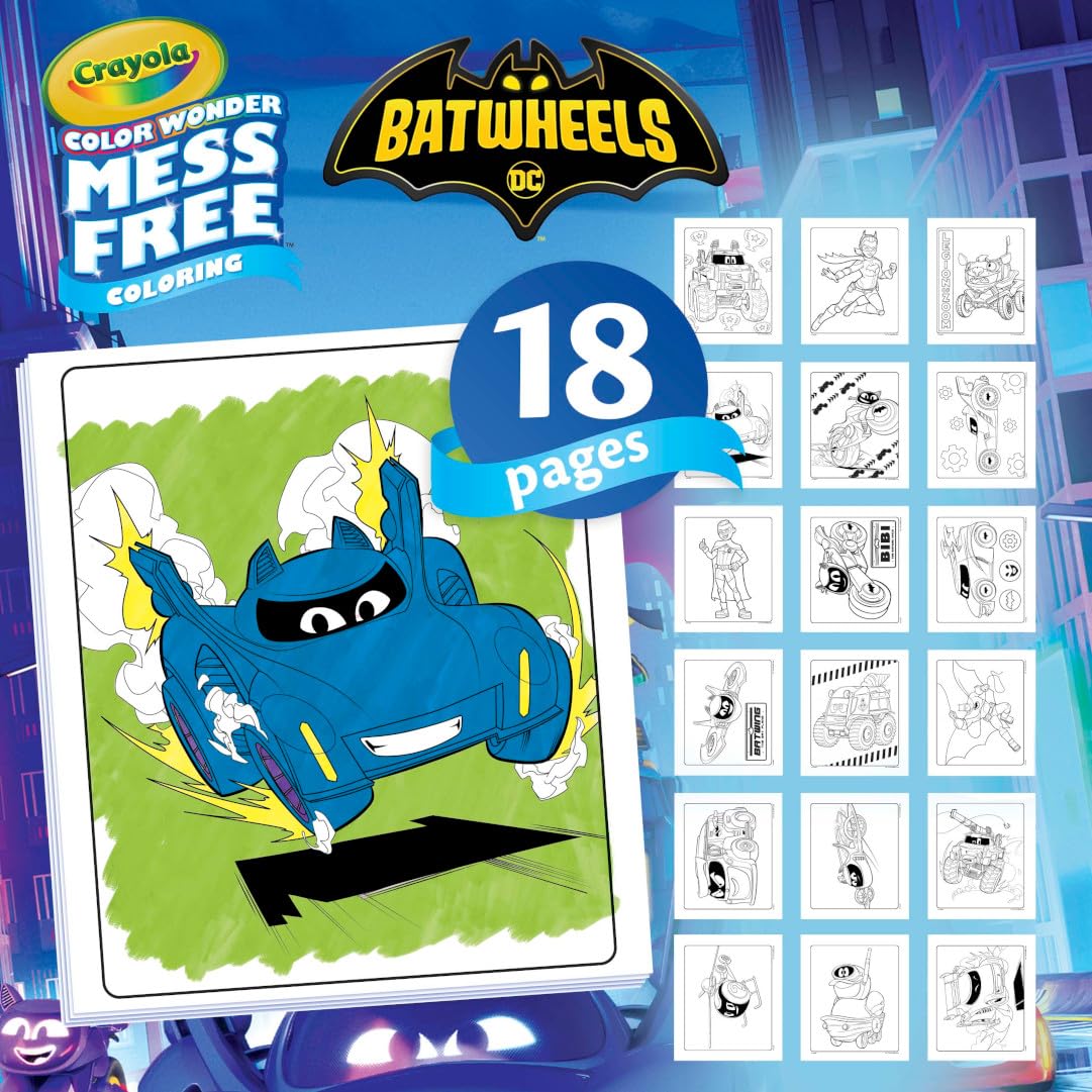 Crayola Batwheels Color Wonder Activity Set, Batman Mess Free Coloring Pages For Toddlers, Batman Gifts, Toys For Boys & Girls