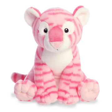Aurora Adventurous Destination Nation Tiger Stuffed Animal - Global Exploration - Learning Fun - Pink 12 Inches