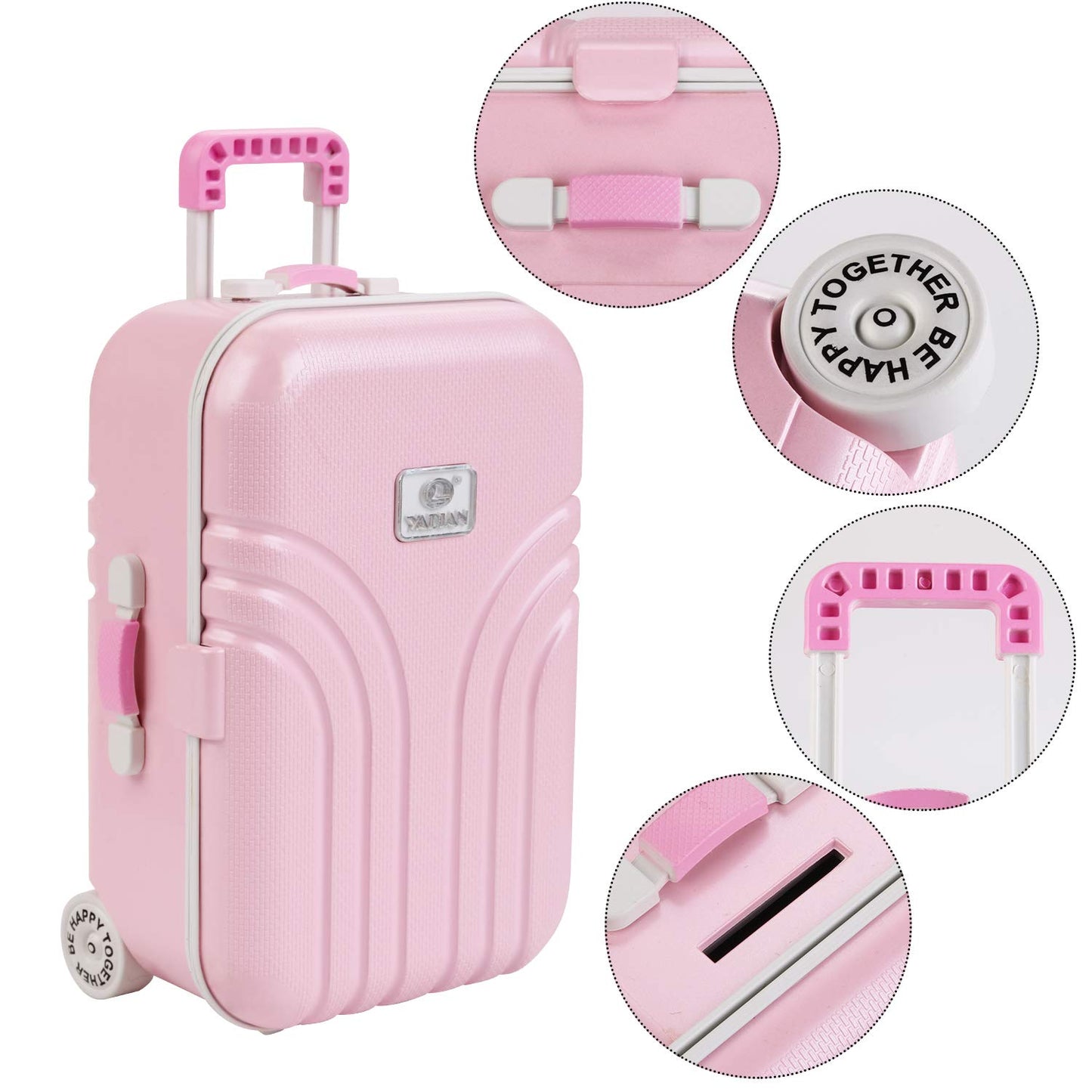 Doll Accessories Carry On Suitcase For Doll Suitcase Luggage Mini Travel Suitcase For 18 Inch Girl Doll Travel Gear Mini Trolley