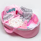 Reborn Baby Doll Clothes Girl Pink Outfits Accesories for 17-22 Inch Reborn Doll Newborn Baby Girl Accesories 8 Pcs Set with Bassinet&Diaper