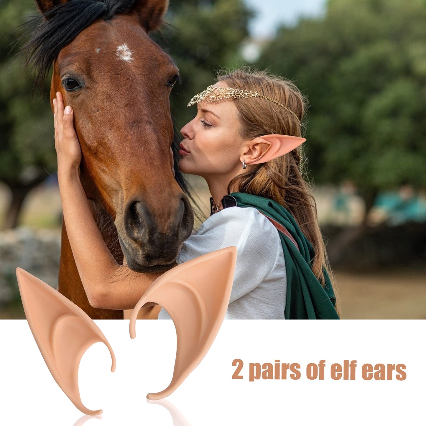 Aster Elf Ears Cosplay Fairy Pixie Elf Ears For Party Dress Up Costume Masquerade Accessories Halloween Christmas Vampire Anime Ears Cosplay