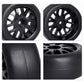 CrazyHobby Pre-Glued OD 2.56'' 12mm Hex Wheels Rims & Rubber Tires 26mm for 1/10 Scale On Road Racing Car Drift RC Touring Car,