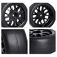CrazyHobby Pre-Glued OD 2.56'' 12mm Hex Wheels Rims & Rubber Tires 26mm for 1/10 Scale On Road Racing Car Drift RC Touring Car,
