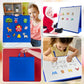 Felt Flannel Board/Dry Erase White Board for Toddlers,17.3 * 17.3in,Double-Sided,Folding,Standing,for Wall,Classroom,Preschool,K