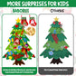 BABORUI Felt Christmas Tree for Kids with Christmas Stockings, Xmas Wall Hanging Ornaments Decorations with String Light for Tod