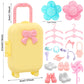 Miunana 5.3 Inch Girl Doll Dress 36 Pcs Clothes And Suitcase And Hats For 4-6 Inch Girl Doll Top And Pants Fashion Outfits Doll Shoes Dollhoues Furniture Kit