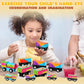 Lenwen 26 Pcs Unpainted Magnetic Wooden Trains Cars Unfinished Party Favors Wood Train Set For Birthday Party Train Theme Supplies Paint Project Craft Diy Decorations(Load Style)