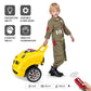 Deejoy Large Truck Builder Kit for Toddlers 3-5, Yellow Mechanic Workshop Set with Light & Sound, Removable Engine, 15.3x18.7 Inch