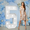 Imprsv Marquee Numbers Large 5Th-Birthday Decorations: 4Ft Light Up Number Party Decor 5 Year Old Girl And Boy Birthday Decorati